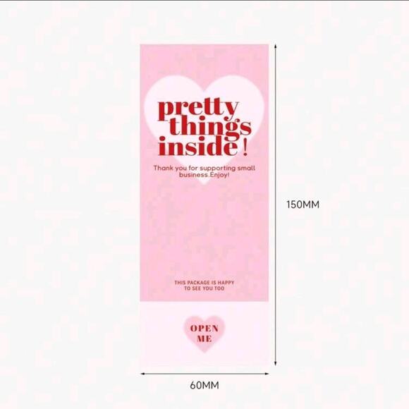 x50 "Pretty things inside"  stickers shipping supplies - Picture 3 of 5